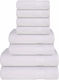 vidaXL Set 8 Hotel Bathroom Towels 360gsm White