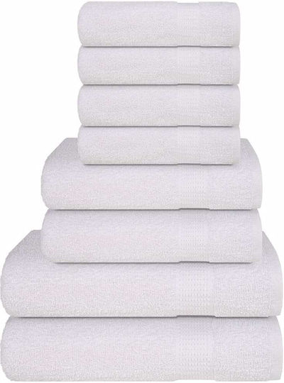 vidaXL Set 8 Hotel Bathroom Towels 360gsm White