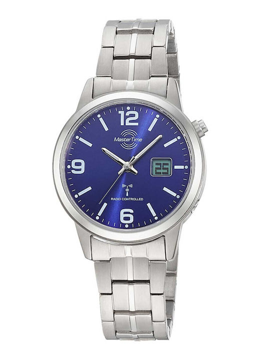 Master Time Γυναικείο Ρολόι 33mm Μπαταρίας με Ασημί Μεταλλικό Μπρασελέ