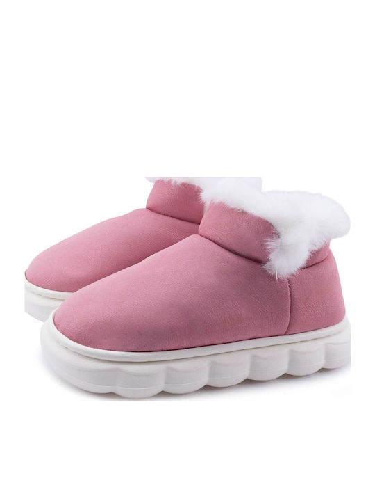 Love4shoes Παντόφλες Μποτάκια Ροζ