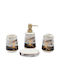 Keskor Keskor Bathroom Accessory Set Ceramic Black 4 Pieces