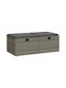 Zweisitziges Sofa Außenbereich Rattan mit Kissen 55x55x37cm