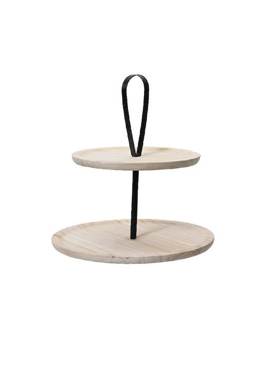 Kaemingk Wooden Dessert Tower Stand 37x37x32.5cm 761067