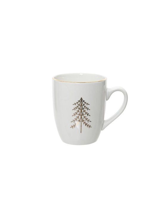 Kaemingk Christmas Mug Porcelain Gold L8.3xW8.3xD10cm.