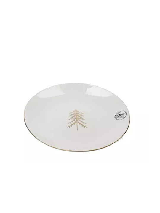 Kaemingk Christmas Plate Porcelain White 604078