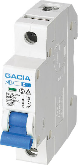 Gacia Αυτόματη Ασφάλεια 63A Μονοπολική AC 500-43008
