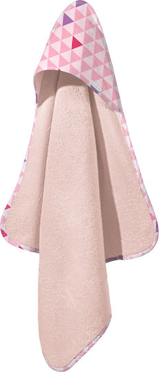Guy Laroche Baby Hooded Bath Towel with Hood Two 2 Twenty Pink 75x75cm