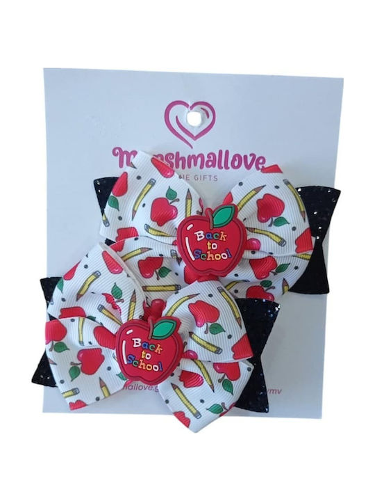 GaFashion Kids Hair Clips Set with Bobby Pins in Red Colour 2 Pieces