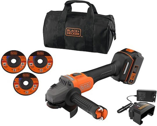 Black & Decker BCG6L8F1S Grinder 115mm Battery Brushless 1x4Ah