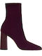 Women's Ankle Boots with High Heel Burgundy