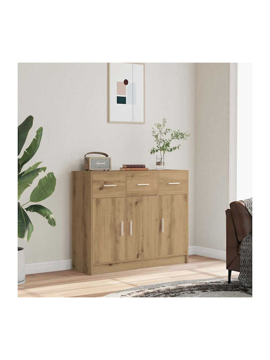 Sideboard Wooden Oak 91x28x75cm