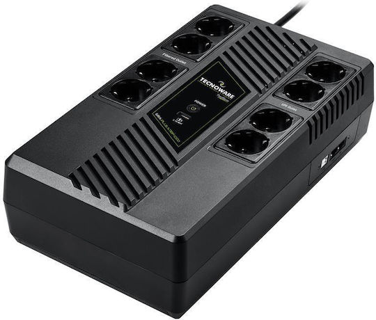 Tecnoware Tecnoware UPS Line-Interactive 1000VA 700W με 8 Schuko Πρίζες