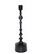 Glossy Black Aluminum Candle Holder 9.5x40cm Zaros In270