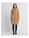 Femeie Camel Palton cu Curea