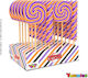 Γλειφιτζούρια Yammiez Swirl Lollipop Φράουλα 50gr 24τμχ