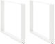 vidaXL Metallic Furniture Leg 2 Pieces Suitable...
