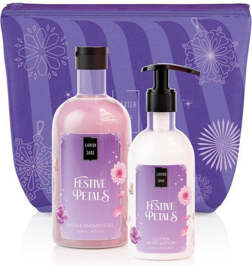 Lavish Care Festive Petals Σετ Περιποίησης για Ενυδάτωση & Καθαρισμό Σώματος 3τμχ