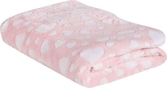 Das Home Decke Wickeltücher für Kinderzimmer Vlies Rosa Pink 75x100cm