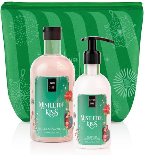 Lavish Care Mistletoe Kiss Skin Care Set for Moisturizing & Body Cleaning 3pcs