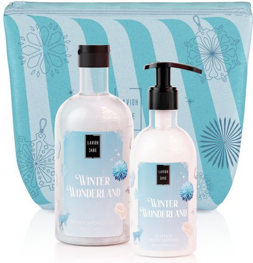 Lavish Care Winter Wonderland Skin Care Set for Moisturizing & Body Cleaning 3pcs