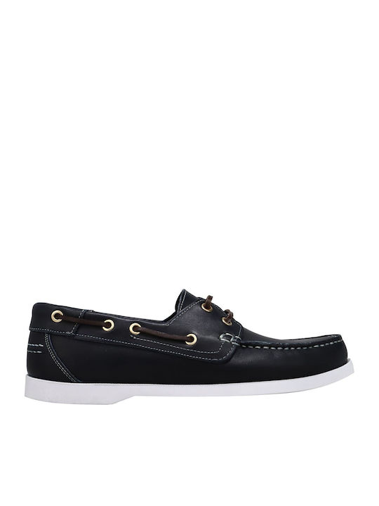 Δερμάτινα Ανδρικά Loafers σε Μπλε Χρώμα