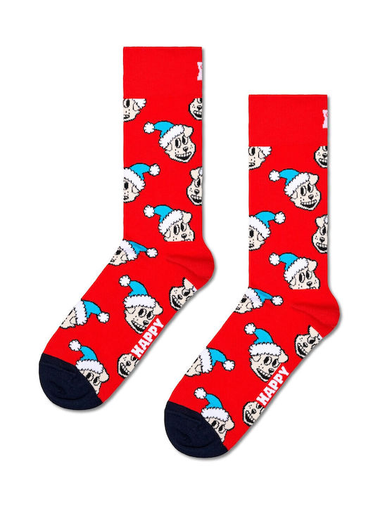 Happy Socks Holiday Χριστουγεννιάτικες Κάλτσες Κόκκινες