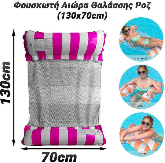 Φουσκωτό Θαλάσσης Ροζ 130x70cm
