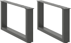 vidaXL Metallic Furniture Leg 2 Pieces Suitable...