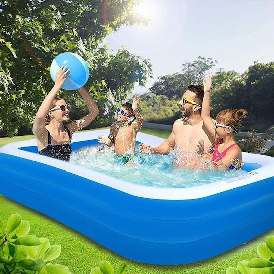 Pool PVC Aufblasbar 150x110x51cm Blau