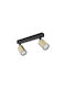 TK Lighting Διπλό Σποτ με Ντουί GU10 σε Μαύρο Χρώμα