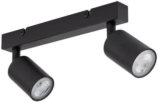 TK Lighting Dublu Spot cu Soclu GU10 în Culoare Negru
