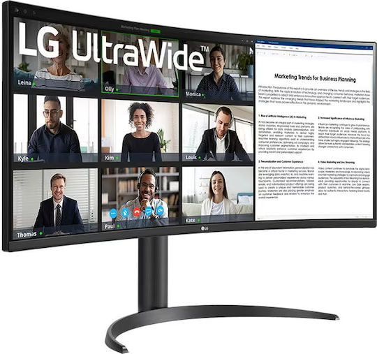 LG 34WR55QK-B Ultrawide VA HDR Curved Monitor 34" QHD 3440x1440 με Χρόνο Απόκρισης 5ms GTG