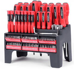 Screwdriver with 100 Magnetic Interchangeable Tips