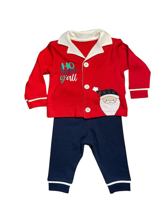 Kids Pyjamas Winter Red - Blue