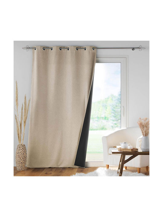 Vorhang mit Grommet L-c Jupiter Beige 140x260cm
