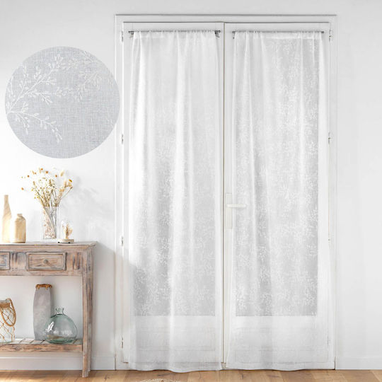 Douceur d'Intérieur Curtain with Tunnel L-c Karla White 70x240cm