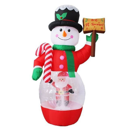 Inflatable Illuminated Santa Claus Electric Red 210cm