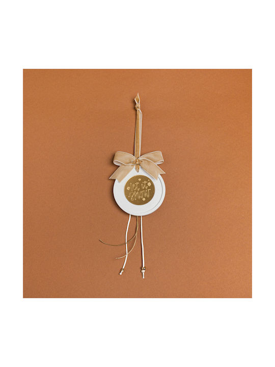 Hanging Ornament Ceramic Beige