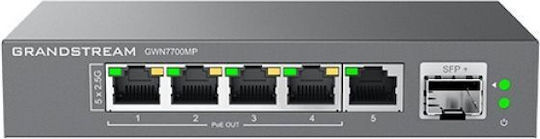 Grandstream GWN7700MP Unmanaged PoE+ Switch με 5 Θύρες Ethernet και 1 SFP Θύρα