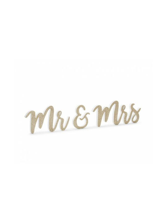 Wooden Decorative Gold Mr & Mrs Beauty Home