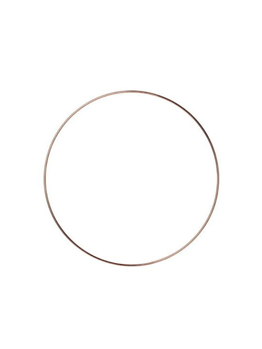 Μεταλλικος Κυκλος Ροζ Χρυσο 30 Cm Beauty Home