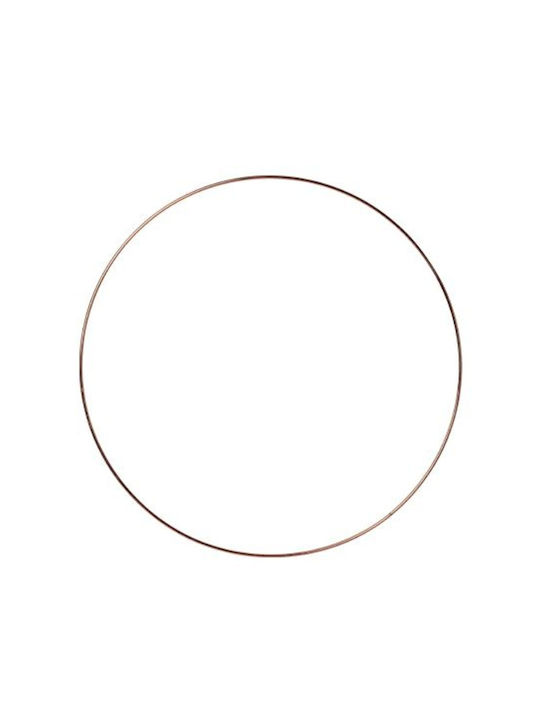 Μεταλλικος Κυκλος Ροζ Χρυσο 40 Cm Beauty Home