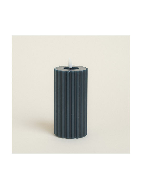 LED-Kerze 7,5 x 17,3 cm Petrol Beauty Home