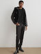 Women's Fabric Trousers with Elastic Black