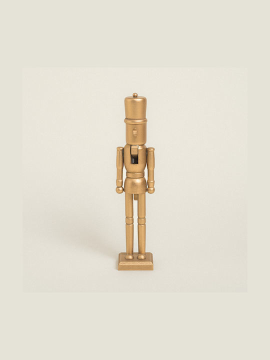 Beauty Home Wooden Christmas Nutcracker Gold