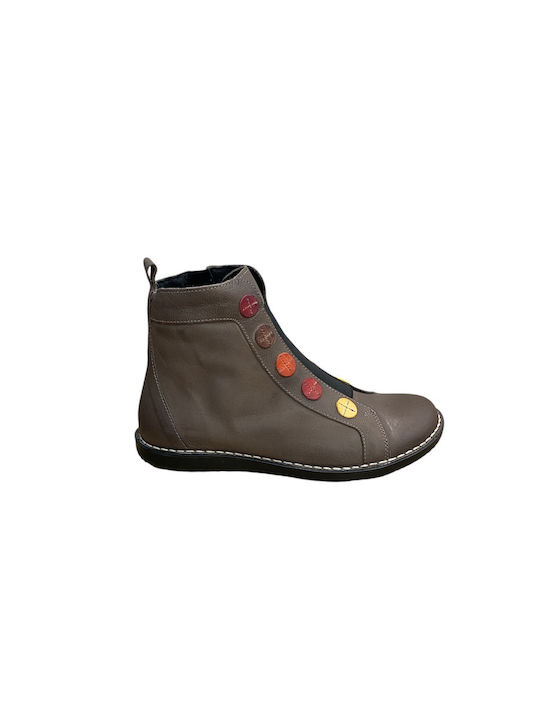Chacal Leather Women's Ankle Boots Brown