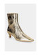 Cosmo Kitten Metallic Leder Stiefeletten Damen Goldene