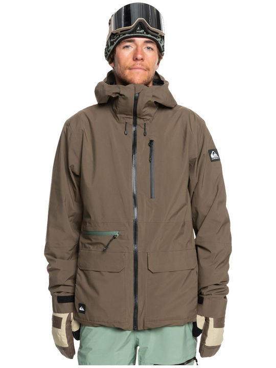 Quiksilver EQYTJ03449-CQP0 Masculin Jachetă pentru Schi & Snowboard Kaki