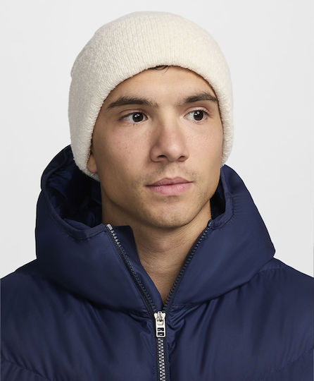 Peak Beanie Unisex Beanie Knitted in White color