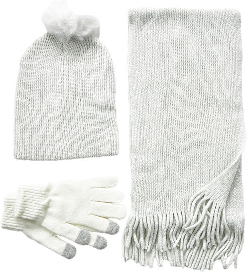 Beanie Beanie Knitted in Ecru color